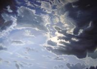 Wolken 1 100 cm x 140 Öl auf Leinw.